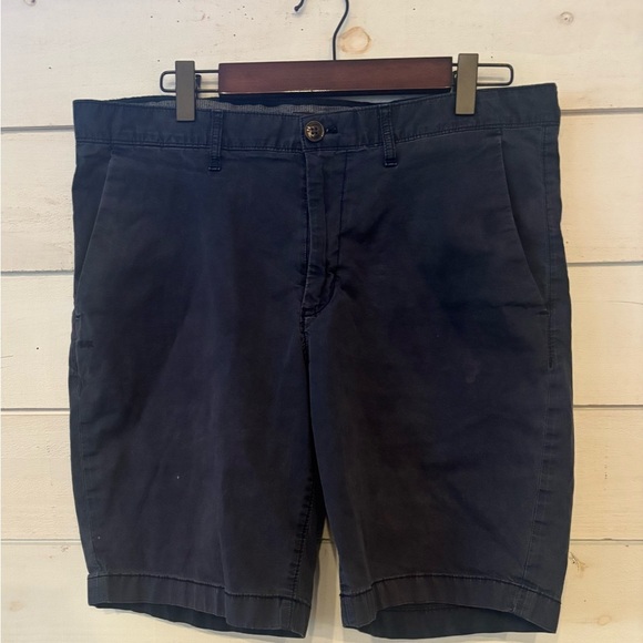 Michael Kors Men’s Navy Flat Front Cotton Twill Shorts size 32 - Picture 1 of 9
